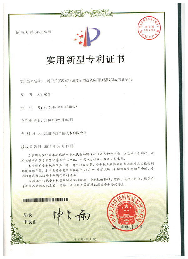 一種干式羅茨真空泵轉(zhuǎn)子型···